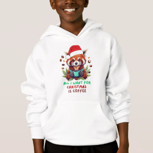 Red Panda All I Want for Christmas is Coffee