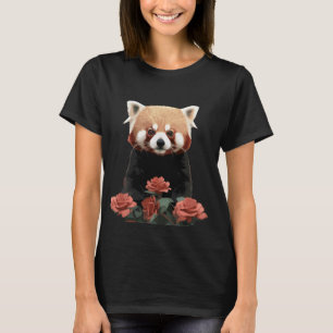 Red panda and roses T-Shirt
