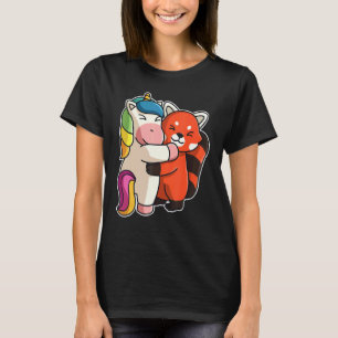 Red Panda And Unicorn Cute Animals For Women Anima T-Shirt