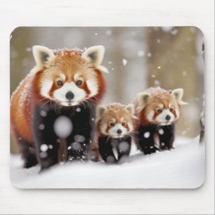 Red Panda Animal Family Wandering Nature Mouse Pad