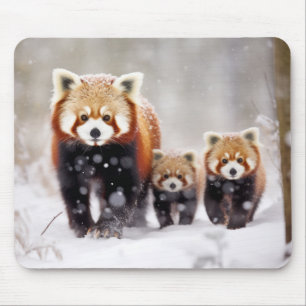 Red Panda Animal Family Wandering Nature Mouse Pad