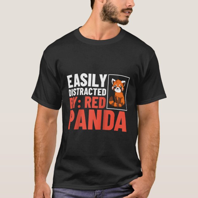 Red Panda Animal Habitat Tail Baseball T-Shirt (Front)