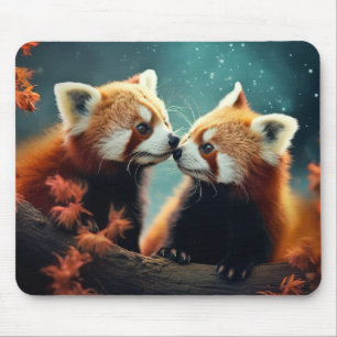 Red Panda Animal Wildlife Wilderness Colourful Art Mouse Pad