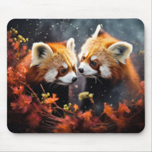 Red Panda Animal Wildlife Wilderness Colourful Art Mouse Pad