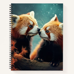 Red Panda Animal Wildlife Wilderness Colourful Art Notebook