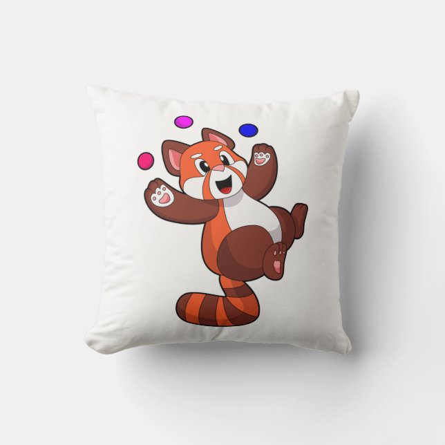 Red panda at Juggle Circus.PNG Cushion (Front)