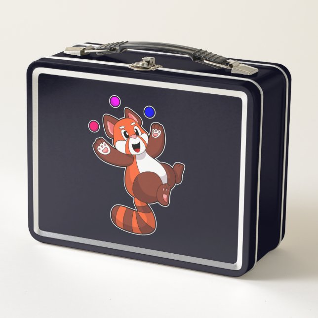 Red panda at Juggle Circus.PNG Metal Lunch Box (Front)