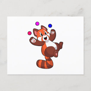 Red panda at Juggle Circus.PNG Postcard