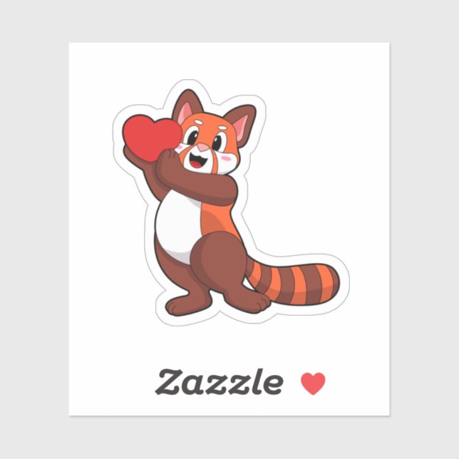 Red panda at Love with Heart.PNG (Sheet)
