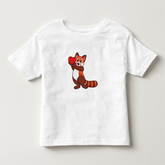 Red panda at Love with Heart.PNG Toddler T-Shirt (Front)