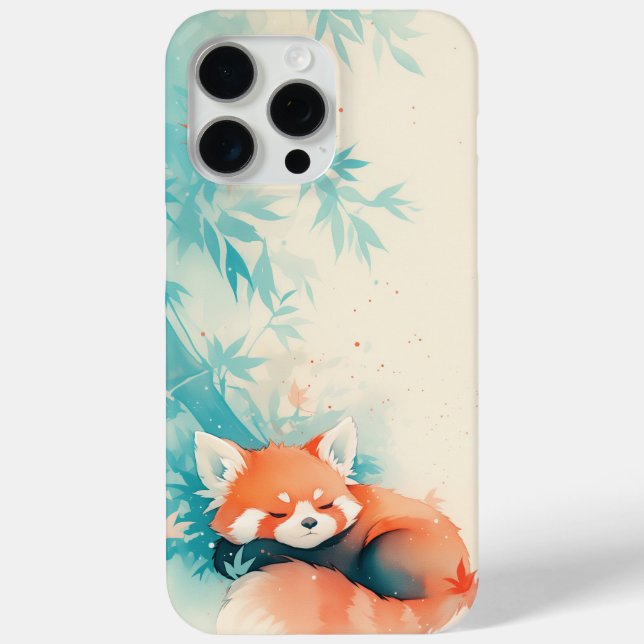 Red Panda Bamboo Forest Nap Case-Mate iPhone Case (Back)