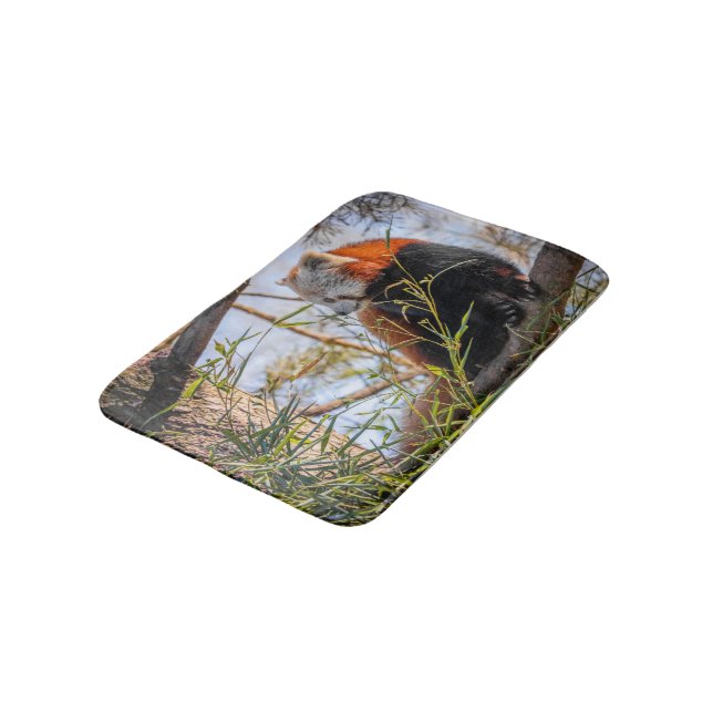 Red panda bath mat (Angled)