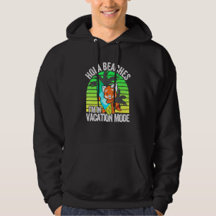 Red Panda Beach Vacation Mode Surfboard Summer Hol Hoodie