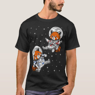 Red Panda Bear Astronauts T-Shirt