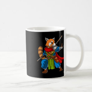 Red Panda Bear Ninja Samurai Warrior Funny Kung Fu Coffee Mug
