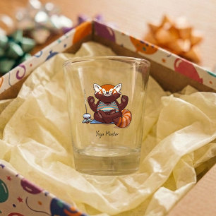 Red Panda Best Yoga Teacher Gift Animal Artwork Shot Glass