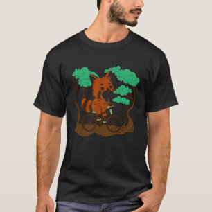 red panda bicycle bike cycling cyclist biking bike T-Shirt