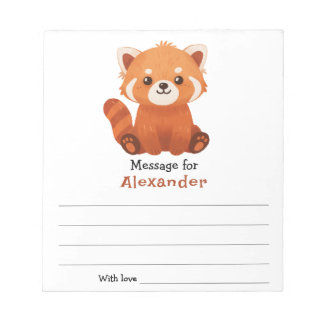 Red Panda - Birthday time capsule message Notepad