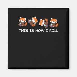 Red Panda Bubble Tea Boba Tea This Is How I Roll Magnet
