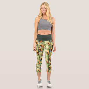 Red Panda Capri Leggings