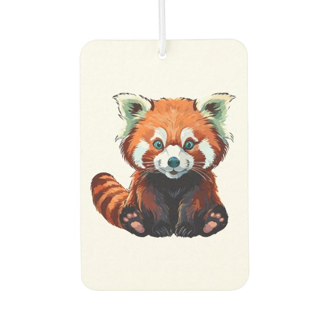 Red panda car air freshener (Front)