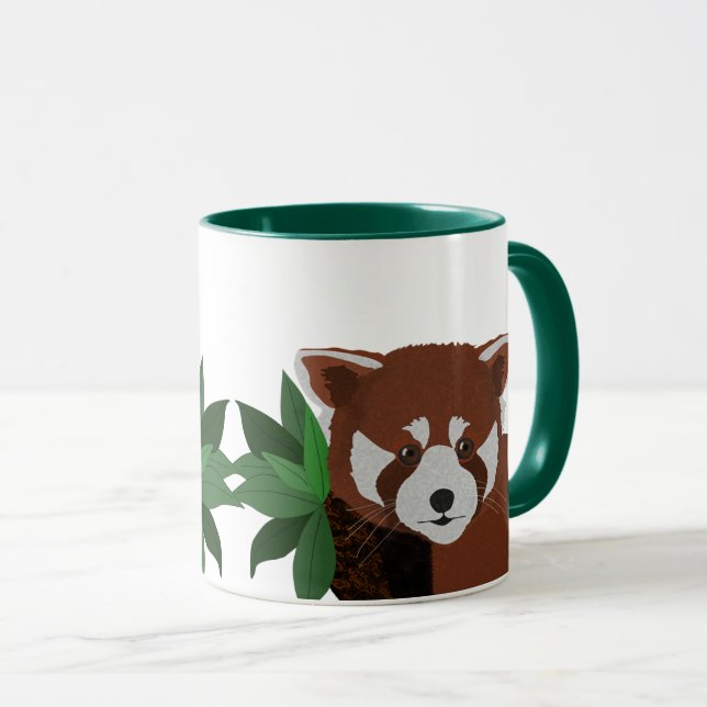 Red Panda Ceramic Mug (Front Right)