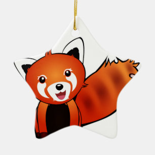 Red Panda Ceramic Tree Decoration