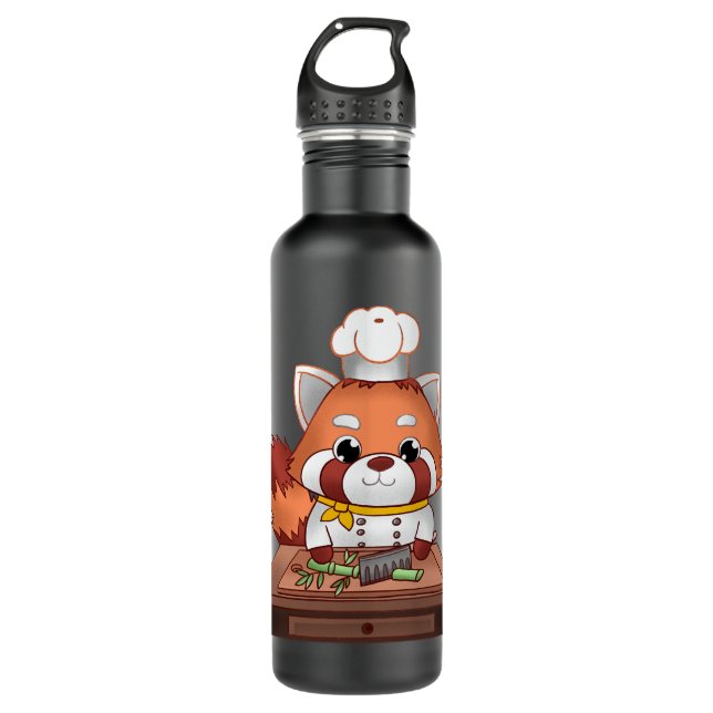 Red Panda - Chef  710 Ml Water Bottle (Front)
