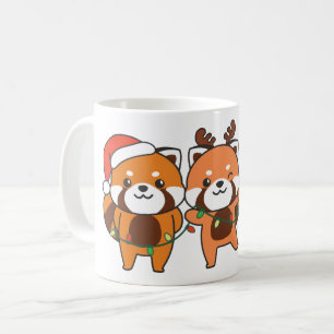 Red Panda Christmas Animals Cute Red Pandas Coffee Mug
