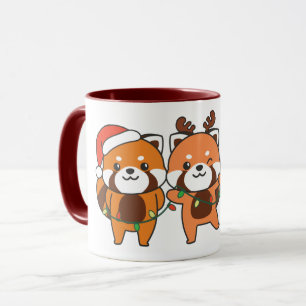 Red Panda Christmas Animals Cute Red Pandas Mug