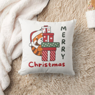 Red Panda Christmas Gift Winter Red Pandas Cushion