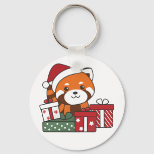 Red Panda Christmas Gift Winter Red Pandas Keychai Key Ring