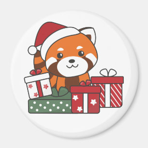 Red Panda Christmas Gift Winter Red Pandas Magnet