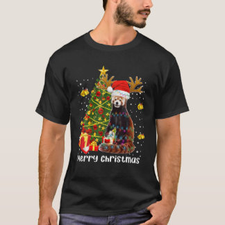 Red Panda Christmas Lights Tree Santa Xmas Pajama T-Shirt