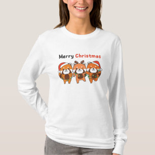 Red Panda Christmas Red Pandas Merry Christmas T-Shirt