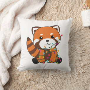 Red Panda Christmas Snow Winter Animals Pandas Cushion
