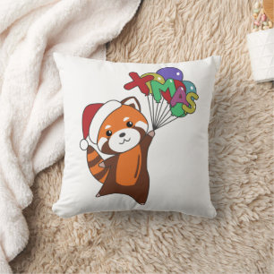 Red Panda Christmas Snow Winter Animals Pandas Cushion