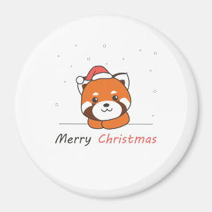 Red Panda Christmas Snow Winter Animals Pandas Magnet