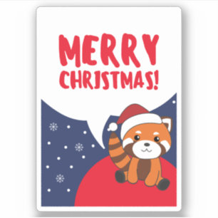 Red Panda Christmas Snow Winter Animals Pandas Sti