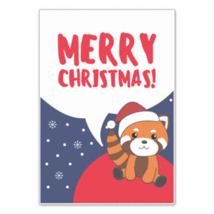 Red Panda Christmas Snow Winter Animals Pandas Sti