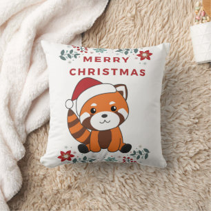 Red Panda Christmas Snow Winter Animals Pandas Thr Cushion