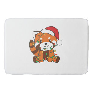 Red Panda Christmas Winter Animals Red Pandas Bath Mat