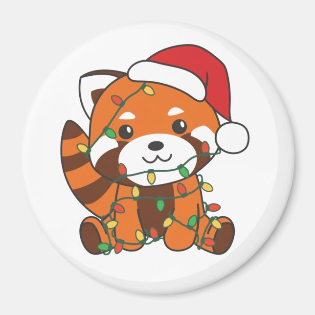 Red Panda Christmas Winter Animals Red Pandas Magn Magnet (Front)