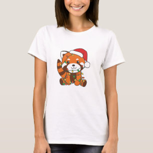 Red Panda Christmas Winter Animals Red Pandas T-Shirt