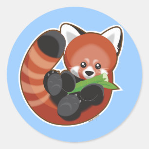 Red Panda Classic Round Sticker