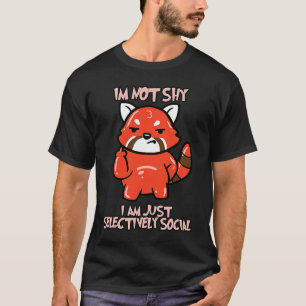 Red Panda Cute Cat Bear Sweet Social Distancing I T-Shirt