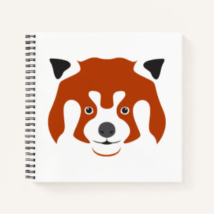 RED PANDA FACE NOTEBOOK