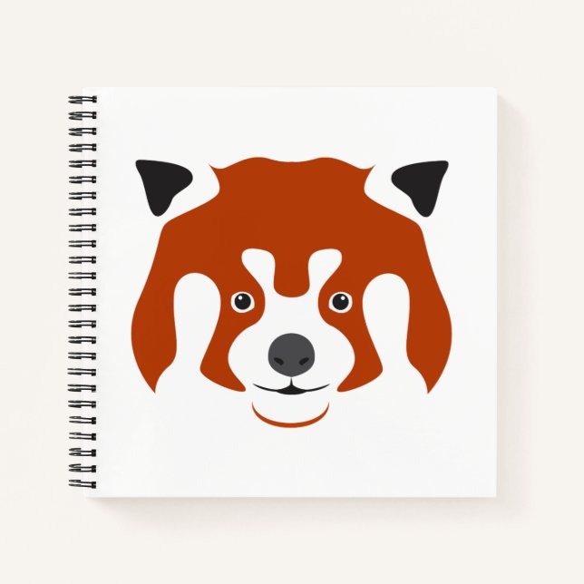 RED PANDA FACE NOTEBOOK (Front)