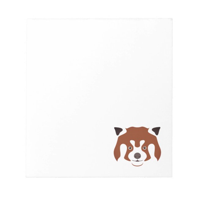 Red Panda Face Notepad (Front)