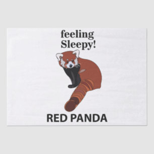 Red Panda Feeling Sleepy Funny Red Panda Tissue Paper